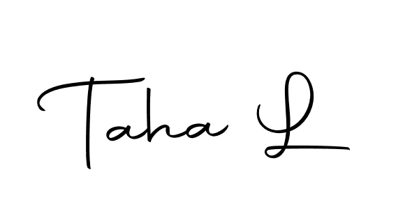 Similarly Autography-DOLnW is the best handwritten signature design. Signature creator online .You can use it as an online autograph creator for name Taha L. Taha L signature style 10 images and pictures png