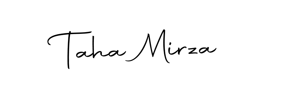 You should practise on your own different ways (Autography-DOLnW) to write your name (Taha Mirza) in signature. don't let someone else do it for you. Taha Mirza signature style 10 images and pictures png