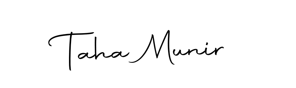 Design your own signature with our free online signature maker. With this signature software, you can create a handwritten (Autography-DOLnW) signature for name Taha Munir. Taha Munir signature style 10 images and pictures png