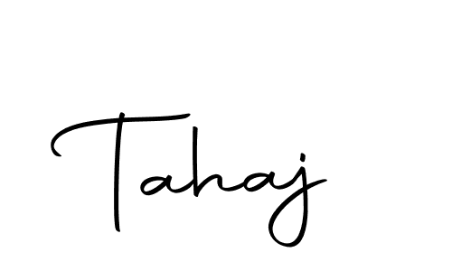 Design your own signature with our free online signature maker. With this signature software, you can create a handwritten (Autography-DOLnW) signature for name Tahaj. Tahaj signature style 10 images and pictures png
