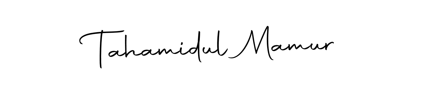 The best way (Autography-DOLnW) to make a short signature is to pick only two or three words in your name. The name Tahamidul Mamur include a total of six letters. For converting this name. Tahamidul Mamur signature style 10 images and pictures png