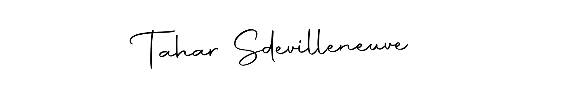 The best way (Autography-DOLnW) to make a short signature is to pick only two or three words in your name. The name Tahar Sdevilleneuve include a total of six letters. For converting this name. Tahar Sdevilleneuve signature style 10 images and pictures png