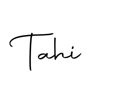 Design your own signature with our free online signature maker. With this signature software, you can create a handwritten (Autography-DOLnW) signature for name Tahi. Tahi signature style 10 images and pictures png