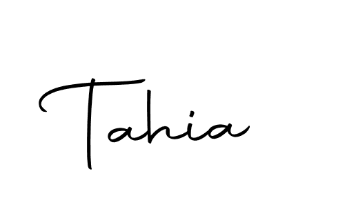 Make a beautiful signature design for name Tahia. With this signature (Autography-DOLnW) style, you can create a handwritten signature for free. Tahia signature style 10 images and pictures png