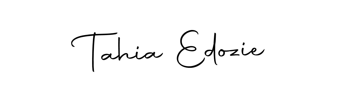 Tahia Edozie stylish signature style. Best Handwritten Sign (Autography-DOLnW) for my name. Handwritten Signature Collection Ideas for my name Tahia Edozie. Tahia Edozie signature style 10 images and pictures png
