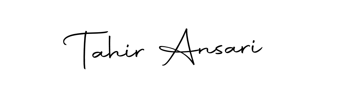 Design your own signature with our free online signature maker. With this signature software, you can create a handwritten (Autography-DOLnW) signature for name Tahir Ansari. Tahir Ansari signature style 10 images and pictures png