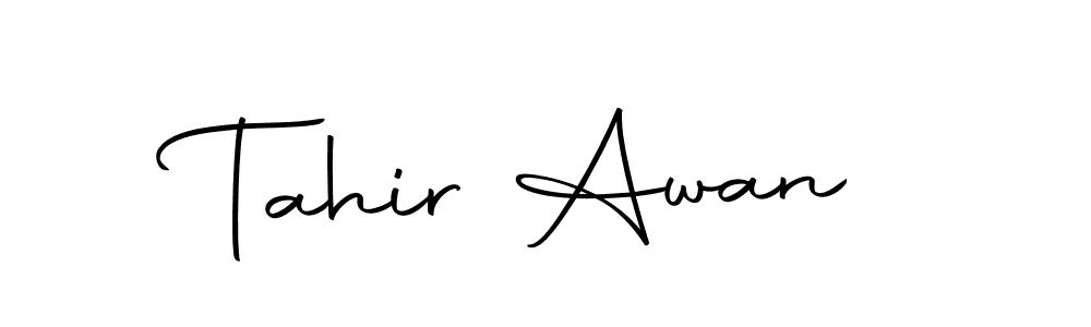 How to make Tahir Awan name signature. Use Autography-DOLnW style for creating short signs online. This is the latest handwritten sign. Tahir Awan signature style 10 images and pictures png