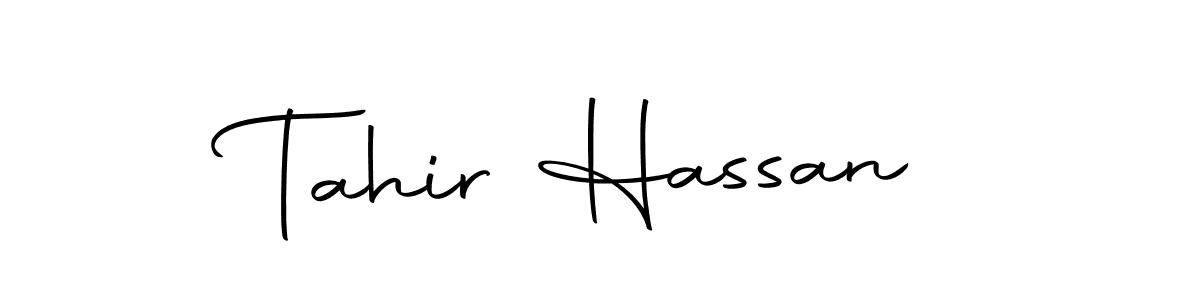 Create a beautiful signature design for name Tahir Hassan. With this signature (Autography-DOLnW) fonts, you can make a handwritten signature for free. Tahir Hassan signature style 10 images and pictures png