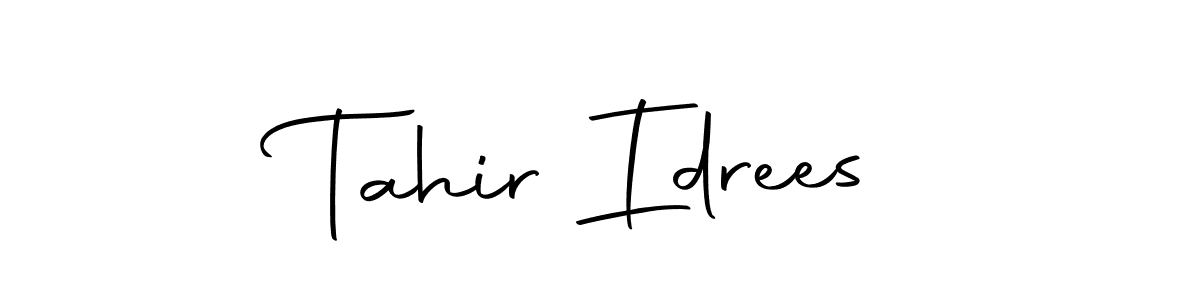 Make a beautiful signature design for name Tahir Idrees. With this signature (Autography-DOLnW) style, you can create a handwritten signature for free. Tahir Idrees signature style 10 images and pictures png