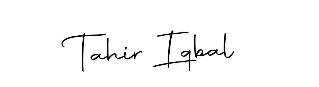 Create a beautiful signature design for name Tahir Iqbal. With this signature (Autography-DOLnW) fonts, you can make a handwritten signature for free. Tahir Iqbal signature style 10 images and pictures png