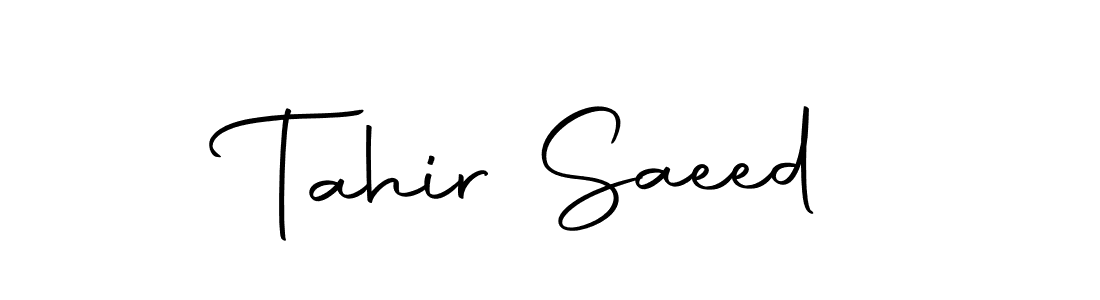 How to make Tahir Saeed signature? Autography-DOLnW is a professional autograph style. Create handwritten signature for Tahir Saeed name. Tahir Saeed signature style 10 images and pictures png