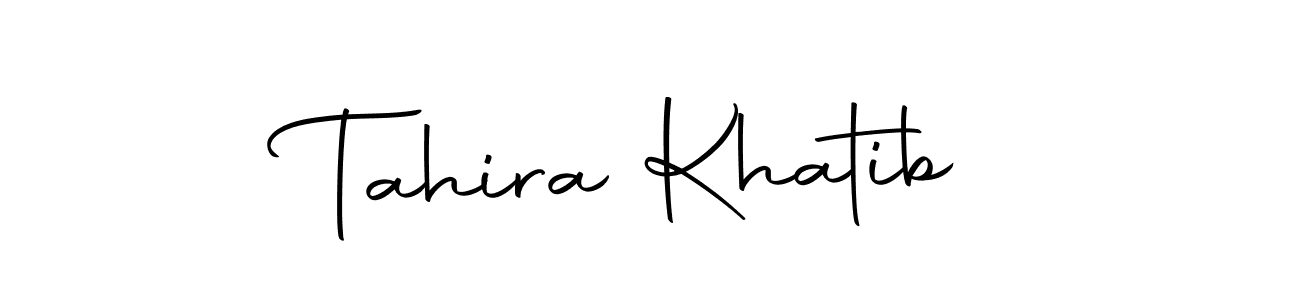 Make a short Tahira Khatib signature style. Manage your documents anywhere anytime using Autography-DOLnW. Create and add eSignatures, submit forms, share and send files easily. Tahira Khatib signature style 10 images and pictures png