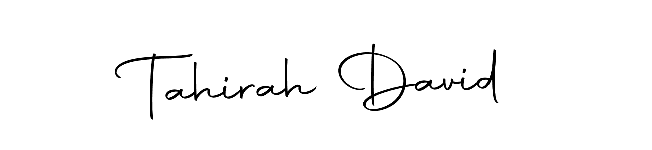 Create a beautiful signature design for name Tahirah David. With this signature (Autography-DOLnW) fonts, you can make a handwritten signature for free. Tahirah David signature style 10 images and pictures png