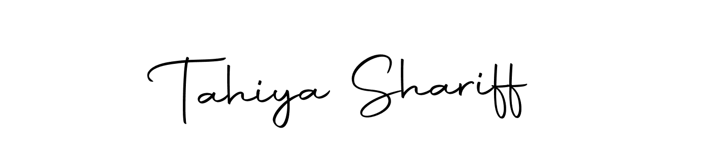 Make a beautiful signature design for name Tahiya Shariff. With this signature (Autography-DOLnW) style, you can create a handwritten signature for free. Tahiya Shariff signature style 10 images and pictures png
