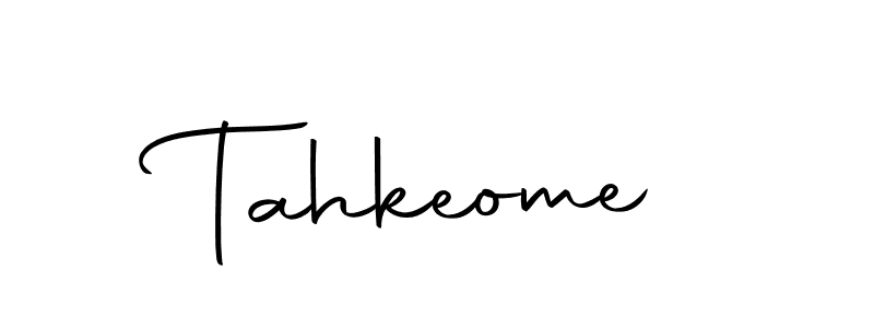 Create a beautiful signature design for name Tahkeome. With this signature (Autography-DOLnW) fonts, you can make a handwritten signature for free. Tahkeome signature style 10 images and pictures png