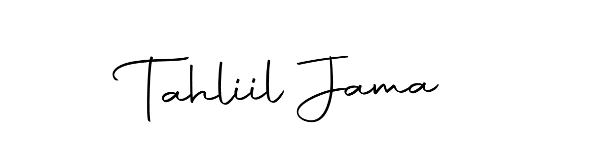 Make a beautiful signature design for name Tahliil Jama. Use this online signature maker to create a handwritten signature for free. Tahliil Jama signature style 10 images and pictures png