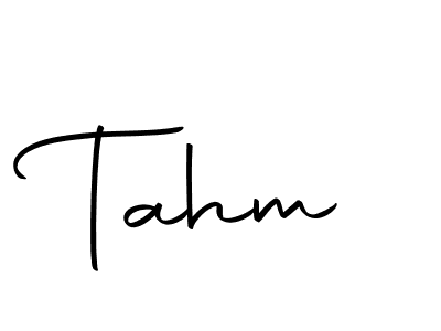 Use a signature maker to create a handwritten signature online. With this signature software, you can design (Autography-DOLnW) your own signature for name Tahm. Tahm signature style 10 images and pictures png