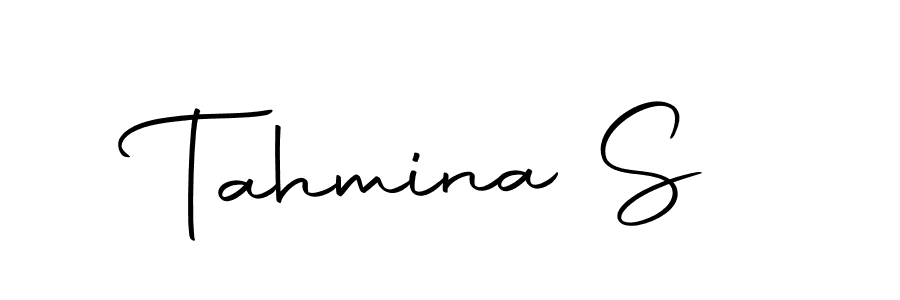 Make a beautiful signature design for name Tahmina S. With this signature (Autography-DOLnW) style, you can create a handwritten signature for free. Tahmina S signature style 10 images and pictures png