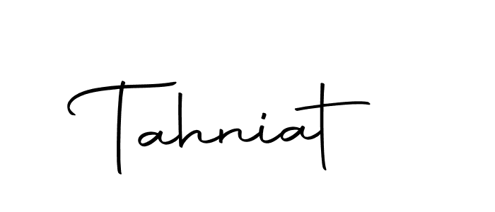 Tahniat stylish signature style. Best Handwritten Sign (Autography-DOLnW) for my name. Handwritten Signature Collection Ideas for my name Tahniat. Tahniat signature style 10 images and pictures png