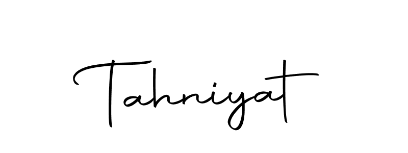 Tahniyat stylish signature style. Best Handwritten Sign (Autography-DOLnW) for my name. Handwritten Signature Collection Ideas for my name Tahniyat. Tahniyat signature style 10 images and pictures png