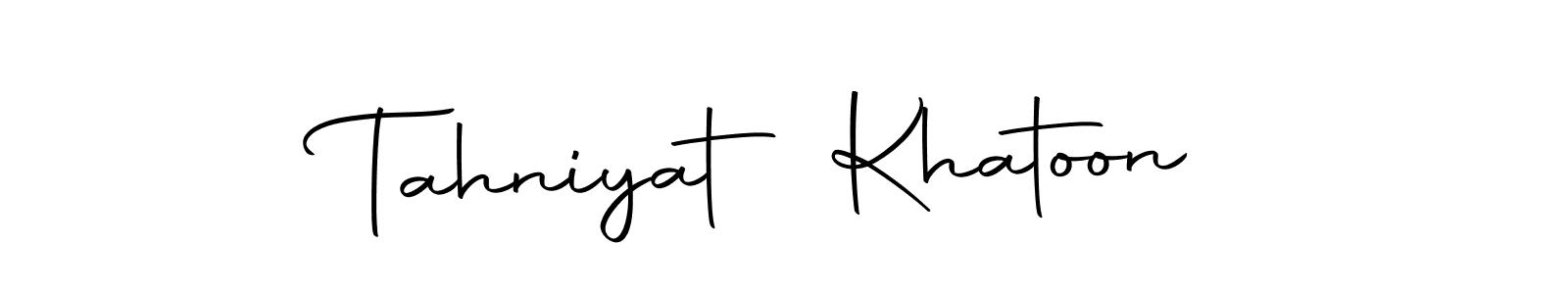 You should practise on your own different ways (Autography-DOLnW) to write your name (Tahniyat Khatoon) in signature. don't let someone else do it for you. Tahniyat Khatoon signature style 10 images and pictures png