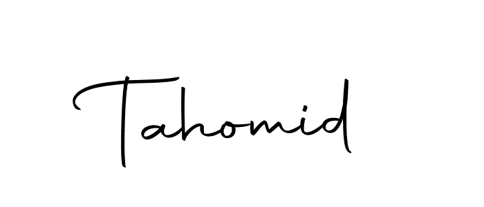 Use a signature maker to create a handwritten signature online. With this signature software, you can design (Autography-DOLnW) your own signature for name Tahomid. Tahomid signature style 10 images and pictures png