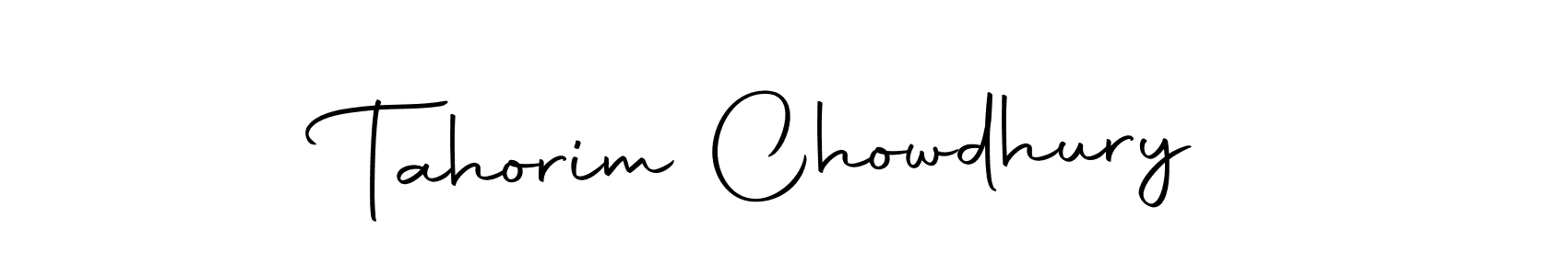 Create a beautiful signature design for name Tahorim Chowdhury. With this signature (Autography-DOLnW) fonts, you can make a handwritten signature for free. Tahorim Chowdhury signature style 10 images and pictures png