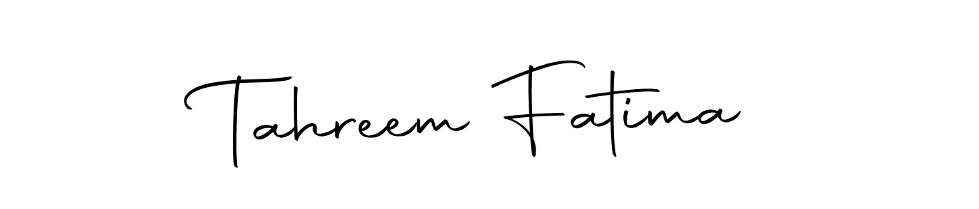 Design your own signature with our free online signature maker. With this signature software, you can create a handwritten (Autography-DOLnW) signature for name Tahreem Fatima. Tahreem Fatima signature style 10 images and pictures png