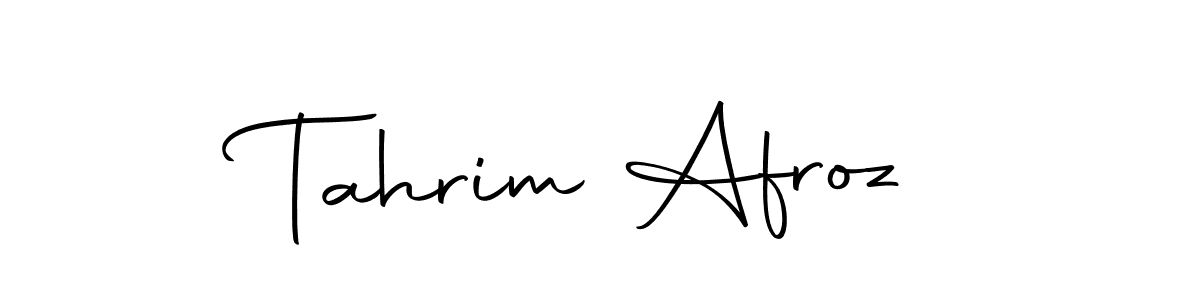 You should practise on your own different ways (Autography-DOLnW) to write your name (Tahrim Afroz) in signature. don't let someone else do it for you. Tahrim Afroz signature style 10 images and pictures png