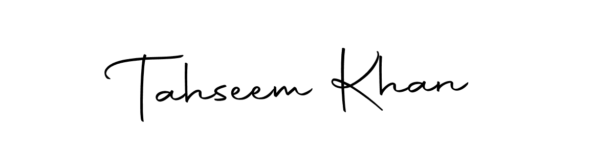 How to make Tahseem Khan name signature. Use Autography-DOLnW style for creating short signs online. This is the latest handwritten sign. Tahseem Khan signature style 10 images and pictures png