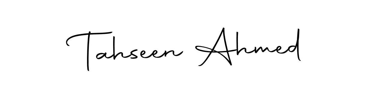 Use a signature maker to create a handwritten signature online. With this signature software, you can design (Autography-DOLnW) your own signature for name Tahseen Ahmed. Tahseen Ahmed signature style 10 images and pictures png