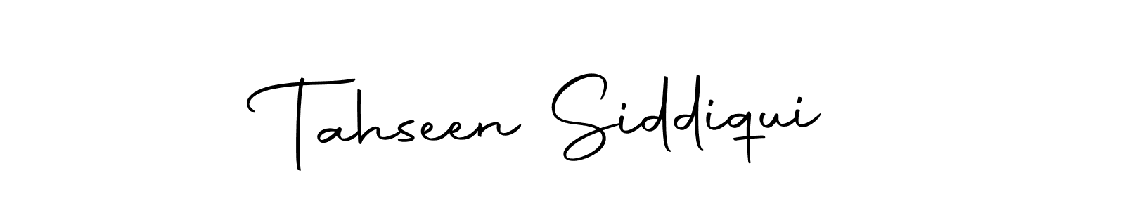 Create a beautiful signature design for name Tahseen Siddiqui. With this signature (Autography-DOLnW) fonts, you can make a handwritten signature for free. Tahseen Siddiqui signature style 10 images and pictures png