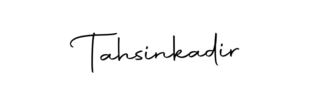 Use a signature maker to create a handwritten signature online. With this signature software, you can design (Autography-DOLnW) your own signature for name Tahsinkadir. Tahsinkadir signature style 10 images and pictures png