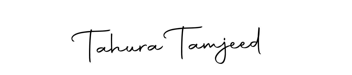 Make a beautiful signature design for name Tahura Tamjeed. With this signature (Autography-DOLnW) style, you can create a handwritten signature for free. Tahura Tamjeed signature style 10 images and pictures png