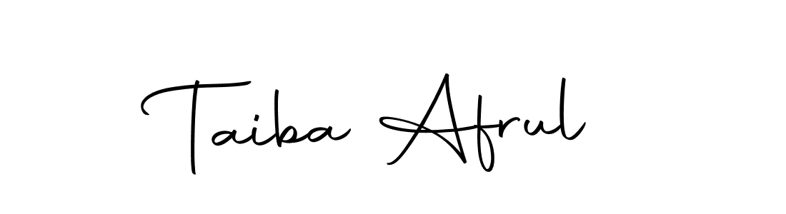 Create a beautiful signature design for name Taiba Afrul. With this signature (Autography-DOLnW) fonts, you can make a handwritten signature for free. Taiba Afrul signature style 10 images and pictures png