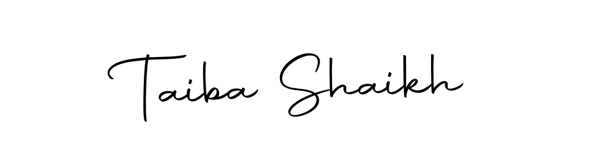Design your own signature with our free online signature maker. With this signature software, you can create a handwritten (Autography-DOLnW) signature for name Taiba Shaikh. Taiba Shaikh signature style 10 images and pictures png