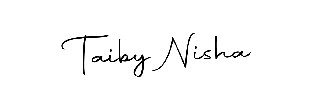 if you are searching for the best signature style for your name Taiby Nisha. so please give up your signature search. here we have designed multiple signature styles  using Autography-DOLnW. Taiby Nisha signature style 10 images and pictures png