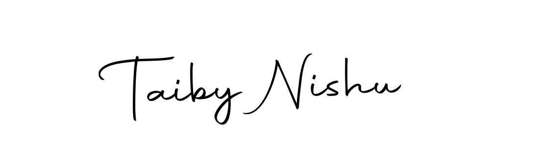 if you are searching for the best signature style for your name Taiby Nishu. so please give up your signature search. here we have designed multiple signature styles  using Autography-DOLnW. Taiby Nishu signature style 10 images and pictures png