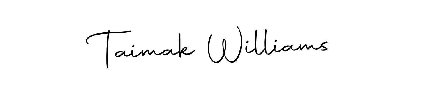 if you are searching for the best signature style for your name Taimak Williams. so please give up your signature search. here we have designed multiple signature styles  using Autography-DOLnW. Taimak Williams signature style 10 images and pictures png