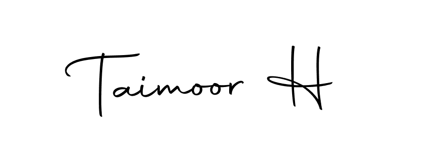 How to make Taimoor H name signature. Use Autography-DOLnW style for creating short signs online. This is the latest handwritten sign. Taimoor H signature style 10 images and pictures png
