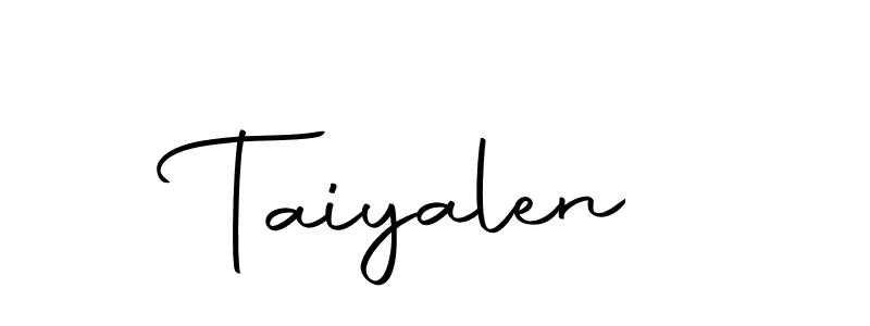 Similarly Autography-DOLnW is the best handwritten signature design. Signature creator online .You can use it as an online autograph creator for name Taiyalen. Taiyalen signature style 10 images and pictures png
