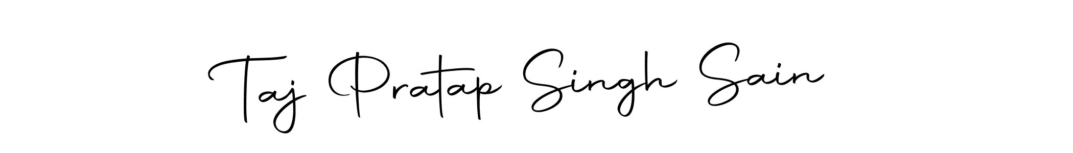 The best way (Autography-DOLnW) to make a short signature is to pick only two or three words in your name. The name Taj Pratap Singh Sain include a total of six letters. For converting this name. Taj Pratap Singh Sain signature style 10 images and pictures png