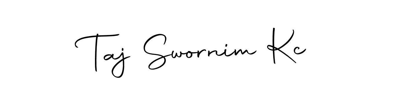 Make a beautiful signature design for name Taj Swornim Kc. With this signature (Autography-DOLnW) style, you can create a handwritten signature for free. Taj Swornim Kc signature style 10 images and pictures png