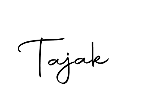 Use a signature maker to create a handwritten signature online. With this signature software, you can design (Autography-DOLnW) your own signature for name Tajak. Tajak signature style 10 images and pictures png