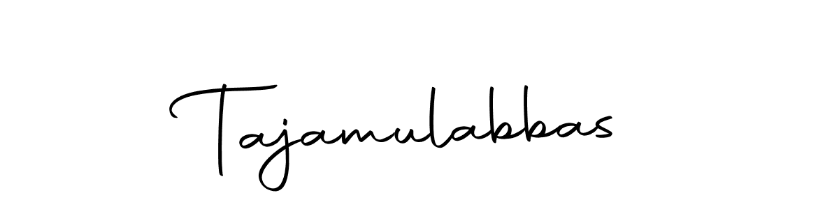 Design your own signature with our free online signature maker. With this signature software, you can create a handwritten (Autography-DOLnW) signature for name Tajamulabbas. Tajamulabbas signature style 10 images and pictures png