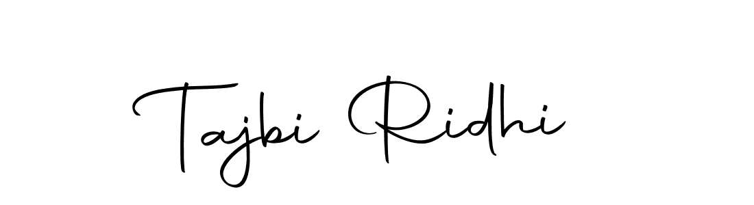 Make a beautiful signature design for name Tajbi Ridhi. With this signature (Autography-DOLnW) style, you can create a handwritten signature for free. Tajbi Ridhi signature style 10 images and pictures png