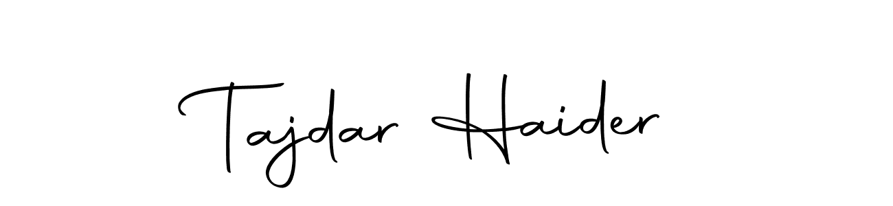 How to make Tajdar Haider signature? Autography-DOLnW is a professional autograph style. Create handwritten signature for Tajdar Haider name. Tajdar Haider signature style 10 images and pictures png