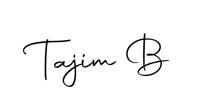 You should practise on your own different ways (Autography-DOLnW) to write your name (Tajim B) in signature. don't let someone else do it for you. Tajim B signature style 10 images and pictures png