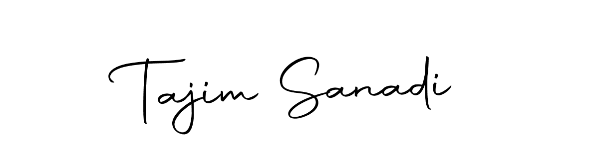 Create a beautiful signature design for name Tajim Sanadi. With this signature (Autography-DOLnW) fonts, you can make a handwritten signature for free. Tajim Sanadi signature style 10 images and pictures png