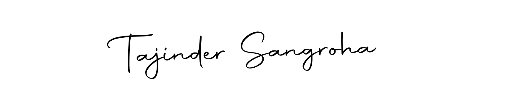 Create a beautiful signature design for name Tajinder Sangroha. With this signature (Autography-DOLnW) fonts, you can make a handwritten signature for free. Tajinder Sangroha signature style 10 images and pictures png